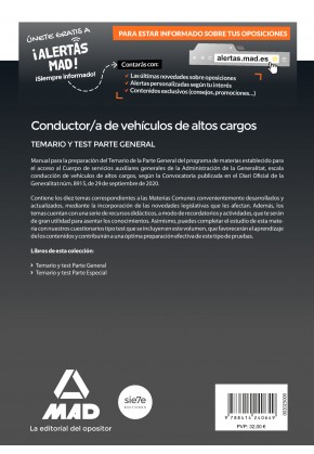 Conductor/a de Vehículos de Altos Cargos