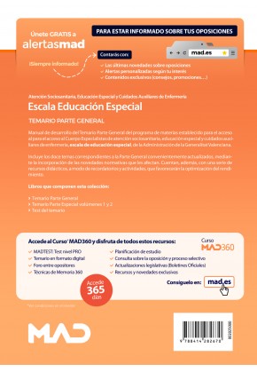 Escala Educación Especial (Atención sociosanitaria, educación especial y cuidados auxiliares de enfermería)