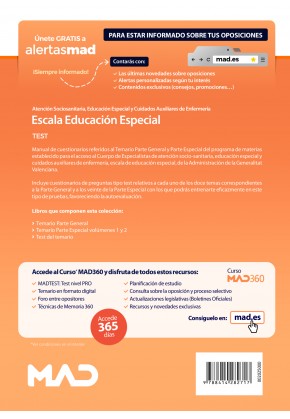 Escala Educación Especial (Atención sociosanitaria, educación especial y cuidados auxiliares de enfermería)