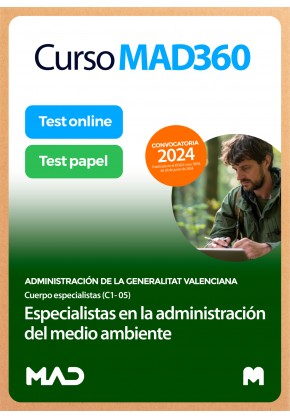 Curso MAD360 Cuerpo Especialistas en la Administración del Medio Ambiente (C1-05) + Libros papel