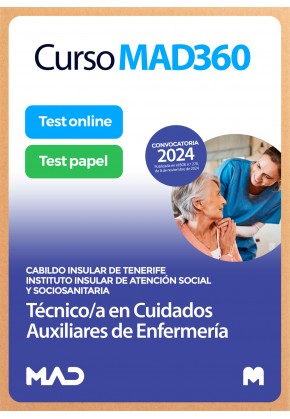 Curso MAD360 Técnico/a Especialista en Cuidados Auxiliares de Enfermería + Libros papel