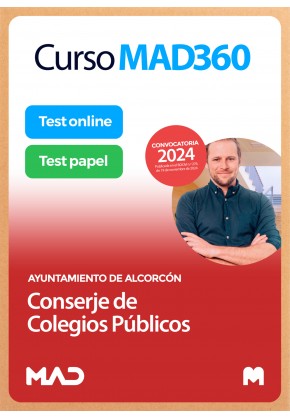 Curso MAD360 Conserje de Colegio Público y Conserje de Colegio Público Correturnos + Libros papel