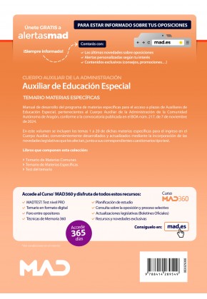 Auxiliar de Educación Especial, Escala de Auxiliares Facultativos, Cuerpo Auxiliar de la Administración