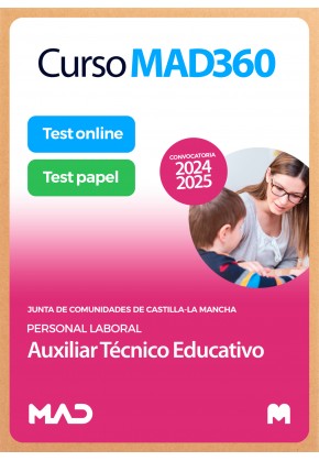 Curso MAD360 Auxiliar Técnico Educativo (Grupo III Personal Laboral) + Libros Papel