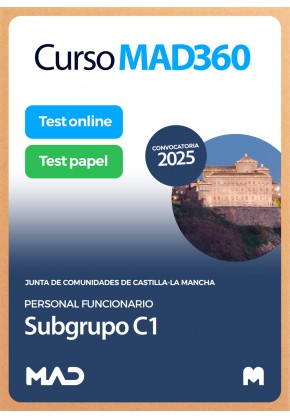 Curso MAD360 Subgrupo C1 Personal Funcionario + Libros Papel