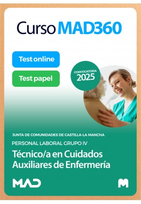 Curso MAD360 Técnico/a en Cuidados Auxiliares de Enfermería (Grupo IV Personal Laboral)