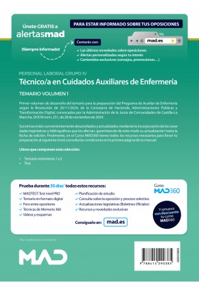 Técnico/a en Cuidados Auxiliares de Enfermería (Grupo IV Personal Laboral)