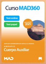 Curso MAD360 Cuerpo Auxiliar (Subgrupo C2) Junta de Comunidades de Castilla-La Mancha + Libros Papel