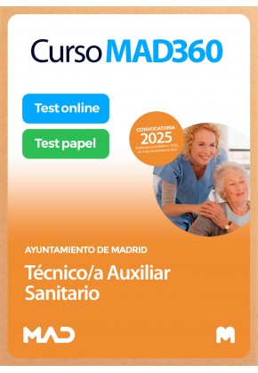 Curso MAD360 Técnico/a Auxiliar Sanitario/a + Libros Papel