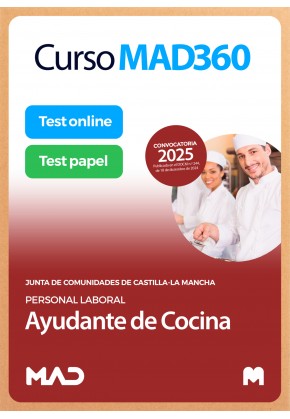 Curso MAD360 Ayudante de Cocina (Personal Laboral) + Libros Papel