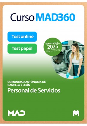 Curso MAD360 Personal de Servicios (Grupo IV Personal Laboral) + Libros Papel