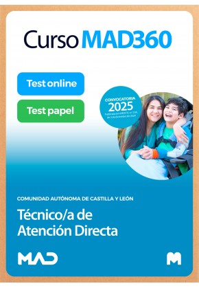 Curso MAD360 Técnico/a de Atención Directa (Grupo III Personal Laboral) + Libros Papel