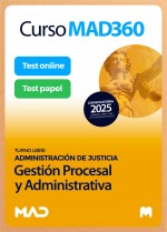 Curso MAD360 Cuerpo de Gestión Procesal y Administrativa (Turno Libre) + Libros Papel