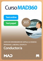 Curso MAD360 Conductor/a  (Personal Laboral) Junta de Comunidades de Castilla-La Mancha + Libros Papel