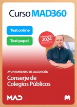 Curso MAD360 Conserje de Colegio Público y Conserje de Colegio Público Correturnos + Libros papel