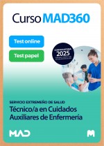 Curso MAD360 Técnico Medio Sanitario de Cuidados Auxiliares de Enfermería Servicio Extremeño de Salud + Libros Papel