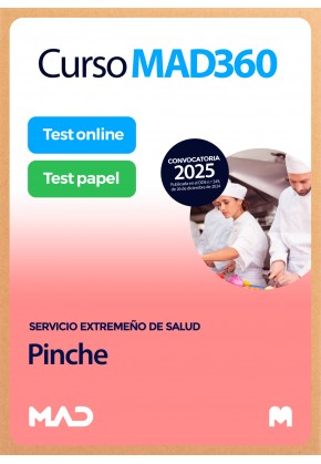 Curso MAD360 Pinche Servicio Extremeño de Salud + Libros Papel