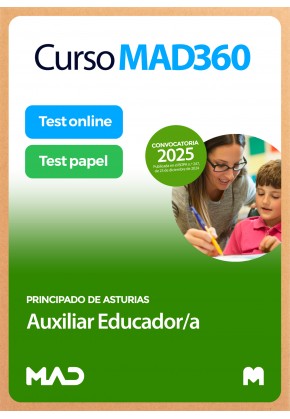 Curso MAD360 Auxiliar Educador/a + Libros Papel