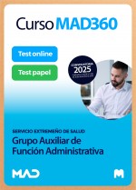 Curso MAD360 Grupo Auxiliar de Función Administrativa + Libros Papel