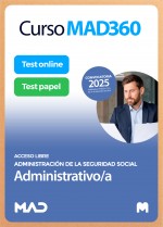 Curso MAD360 Administrativo/a de la Seguridad Social (acceso Libre) + Libros Papel