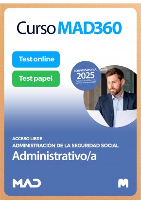 Curso MAD360 Administrativo/a de la Seguridad Social (acceso Libre) + Libros Papel