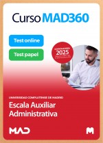 Curso MAD360 Escala Auxiliar Administrativa + Libros Papel