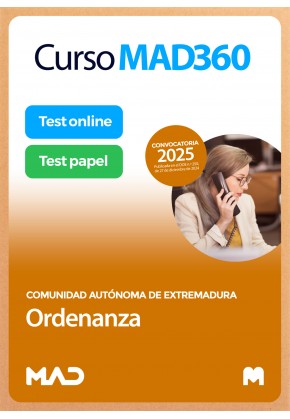 Curso MAD360 Ordenanza (Personal Laboral Grupo V) + Libros Papel