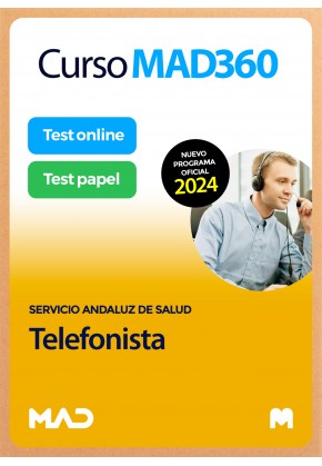 Curso MAD360 Oposiciones Telefonista + Libros Papel