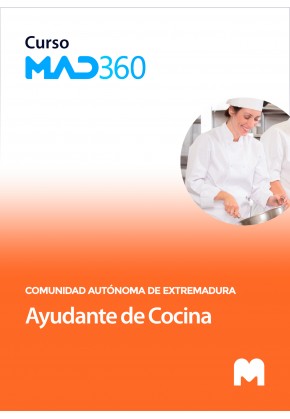 Acceso Curso MAD360 Ayudante de Cocina de la Administración de la Comunidad Autónoma de Extremadura  Librerías (30 días)