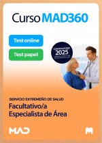 Curso MAD360 Facultativo/a Especialista de Área (parte común) + Libros Papel