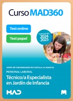 Curso MAD360 Técnico/a Especialista en Jardín de Infancia (Grupo III Personal Laboral) + Libros Papel