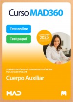 Curso MAD360 Cuerpo Auxiliar de la Administración General + Libros Papel