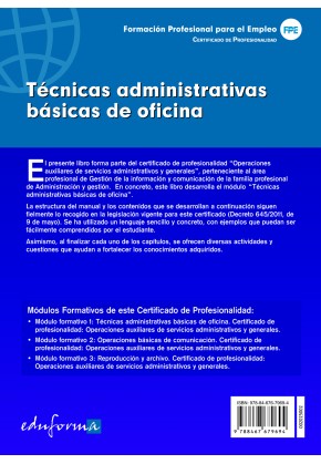 Módulo formativo 1: Técnicas administrativas básicas de oficina