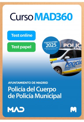 Curso MAD360 Cuerpo de Policía Municipal + Libros Papel