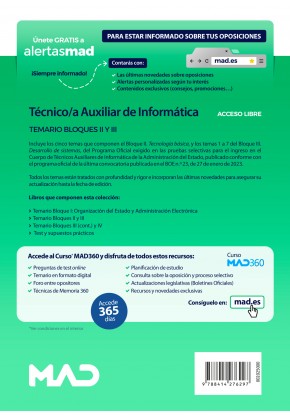 Técnico/a Auxiliar de Informática (acceso libre)