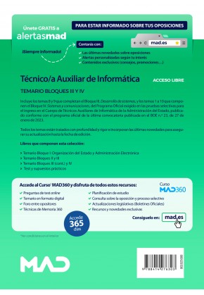 Técnico/a Auxiliar de Informática (acceso libre)
