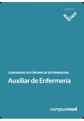 Curso MADTEST Auxiliar de Enfermería de la Administración de la Comunidad Autónoma de Extremadura  (3 meses)