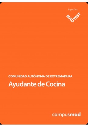 Curso MADTEST Ayudante de Cocina de la Administración de la Comunidad Autónoma de Extremadura  (3 meses)