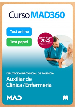 Curso MAD360 Auxiliar de Clínica/Enfermería + Libros Papel