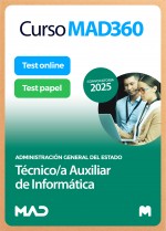 Curso MAD360 Técnico/a Auxiliar de Informática (acceso libre) + Libros Papel