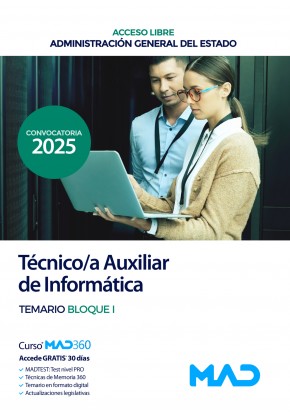 Técnico/a Auxiliar de Informática (acceso libre)