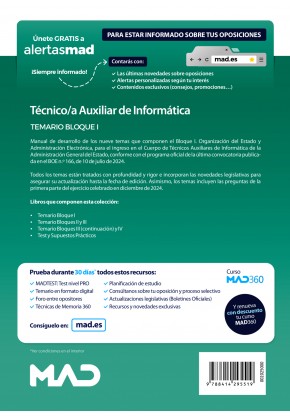 Técnico/a Auxiliar de Informática (acceso libre)