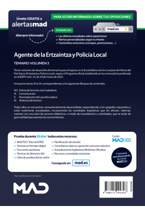 Agente de la Escala Básica de los Cuerpos de Policía del País Vasco (Ertzaintza y Policía Local)