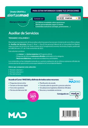 Personal Auxiliar de Servicios (Grupo V, Nivel 1, Área B)