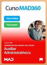 Curso MAD360 Auxiliar Administrativo/a (acceso libre) + Libros papel