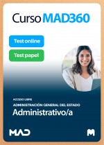 Curso MAD360 Intensivo Administrativo/a (acceso libre) + Libros papel