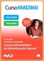 Curso MAD360 Cuerpo de Administrativos de Administración General + Libros Papel