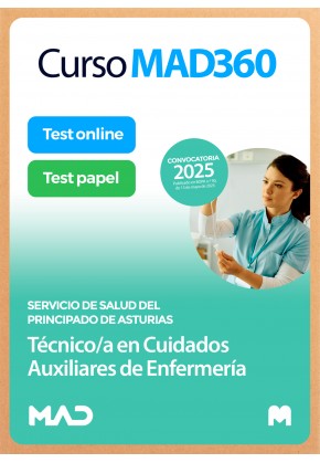 Curso MAD360 Técnico/a en Cuidados Auxiliares de Enfermería + Libros Papel