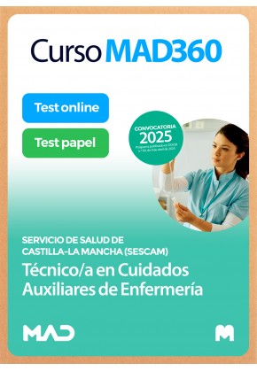 Curso MAD360 Técnico/a en Cuidados Auxiliares de Enfermería + Libros papel