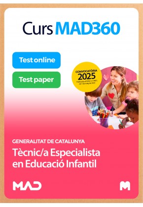 Curs MAD360 Tècnic/a Especialista en Educació Infantil + Llibres Paper